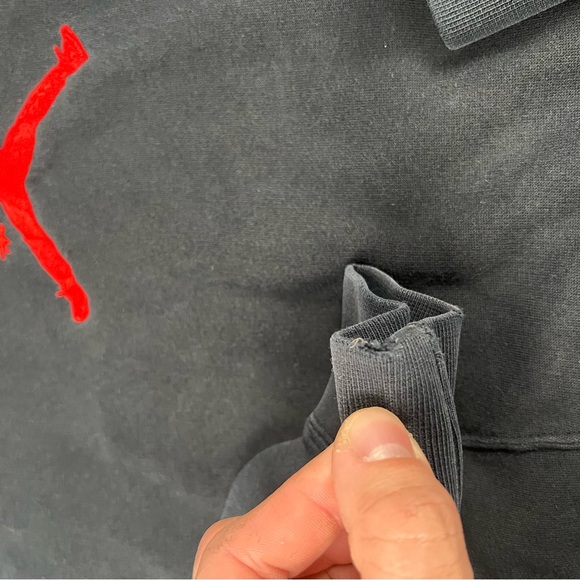 006 - VINTAGE 00s NIKE AIR JORDAN JUMPMAN PULLOVER SWEATSHIRT HOODIE - Picture 3 of 8